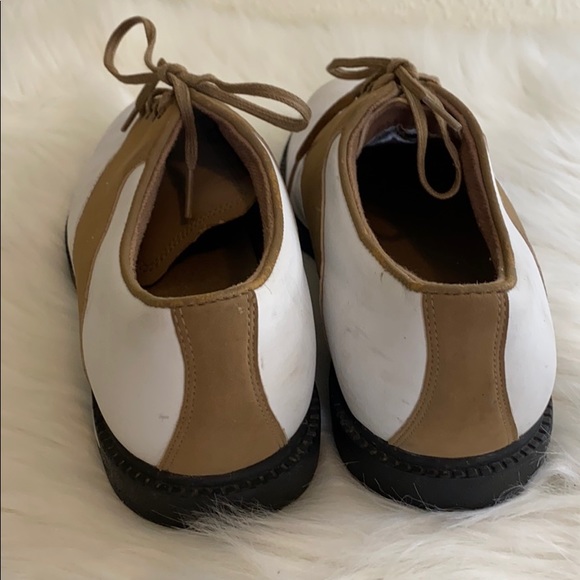 Nike golf shoes size 8 cleats saddle white brown - Picture 3 of 8